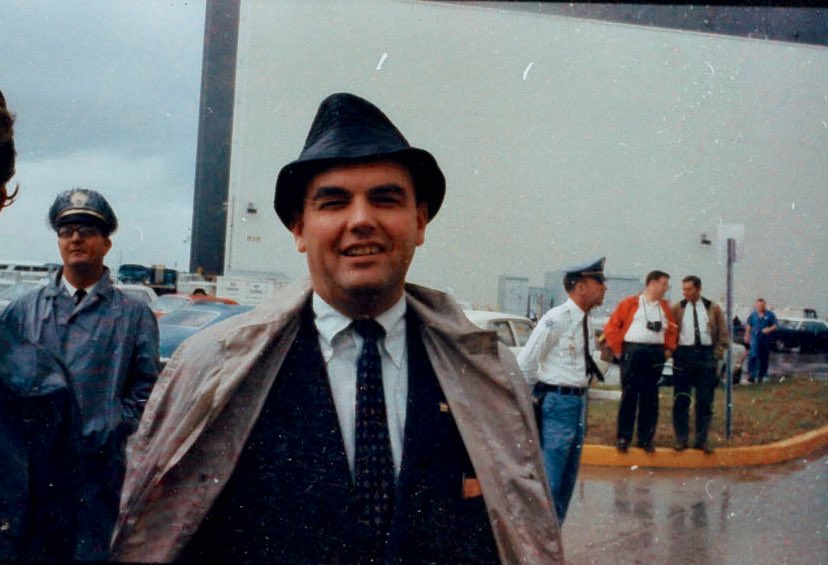 White House Assistant to the President for Domestic Affairs John Erlichman was one of the staff who flew down on Air Force One. Here he poses for the White House photographer. 15/