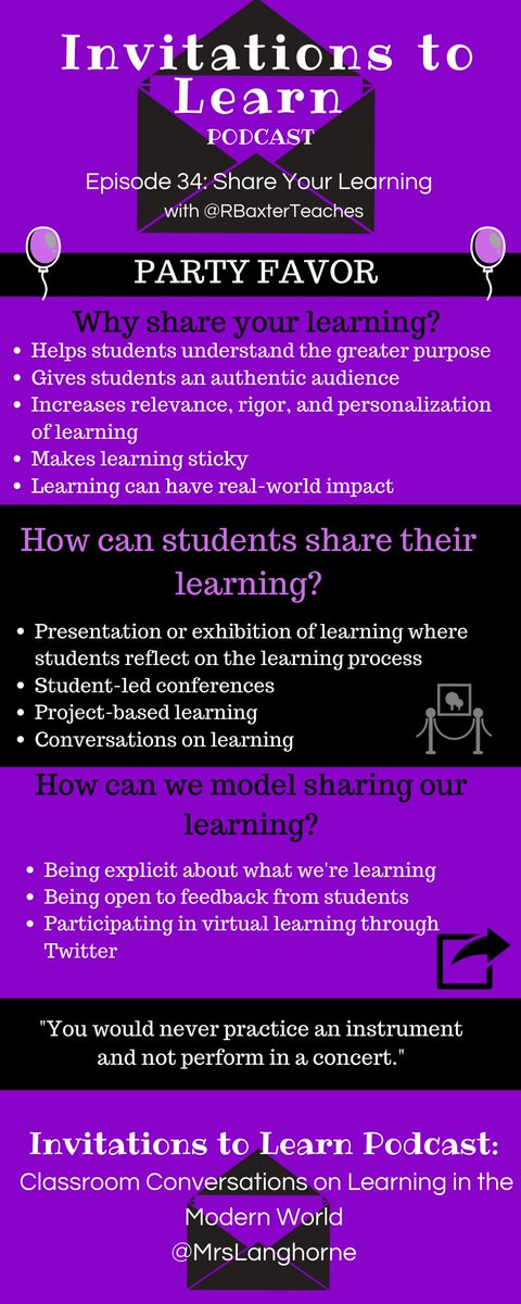 MrsLanghorne's tweet photo. Why is it so important to #shareyourlearning? Listen to this interview with @RBaxterTeaches to find out! https://t.co/ciekU7Eoi3 #leapoflearning #DeeperLearning #FCPSPOG #presentationsoflearning #FCPSSocial https://t.co/bPjQ7PeIzz