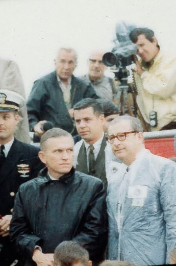 In the viewing stand, Frank Borman and Tom Paine. 6/