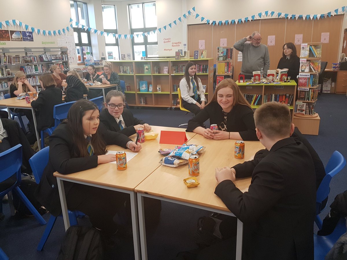 EnglishOLHS's tweet photo. S1 #LiteracyWeek book quiz teams are playing for the honour of winning but there are some nice inducements too... 😁
#teamolhs #catholicschoolsgoodforscotland 
@OLHS_Library @OLHSCumbernauld https://t.co/In7HuTMLDU