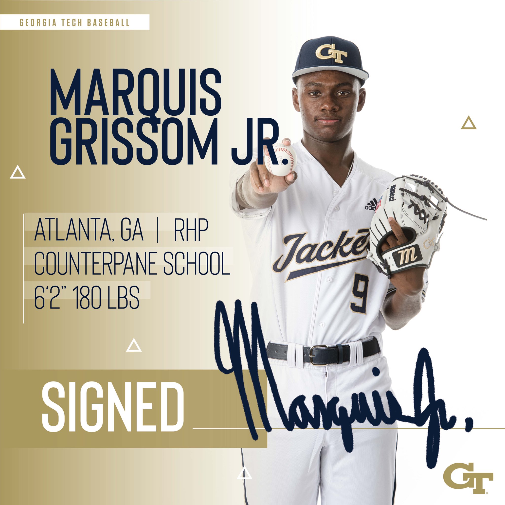 Georgia Tech Baseball on X: Welcome to the Flats, Marquis Grissom Jr! Go  Jackets! #TogetherWeSwarm #2020Vision  / X