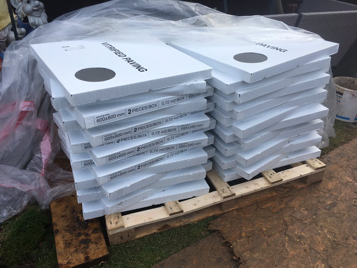 WearBuilders's tweet photo. We are laying external porcelain tiles today. They are very heavy, but lovely to work with.
#WearBuilding #Sunderland #Bradstone https://t.co/9RP6pmhjHg