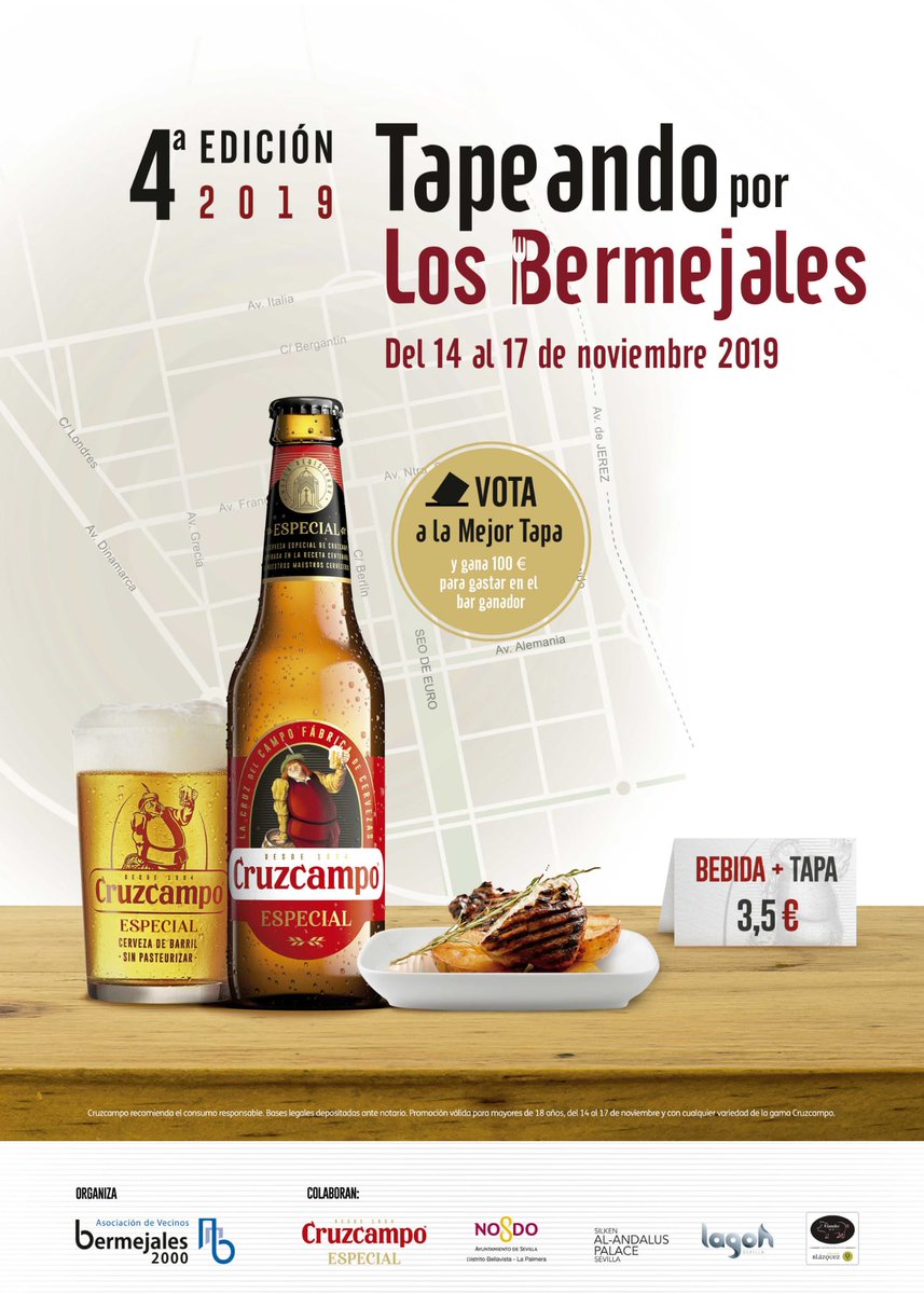 Desde hoy ya puedes probar y votar por nuestra Tapa "Los Tres Reyes Magos" colaboradores <a href="/Cruzcampo/">Cruzcampo #ConMuchoAcento</a> <a href="/HotelSilken/">Hotel-silken</a> organizado por <a href="/bermejales2000/">AVV Bermejales 2000</a>