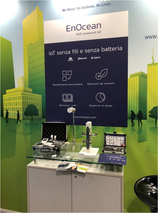EnOceanAlliance's tweet photo. Last day at @SmartBuildingIt 2019 #EnOceanAllianceBooth with members @vimar_com @Altecon @afrisoDE and @EnOcean. 
#EnOceanAllianceEvent #SmartBuildingExpo2019 #ItalyEvent https://t.co/MsPaPn8d21