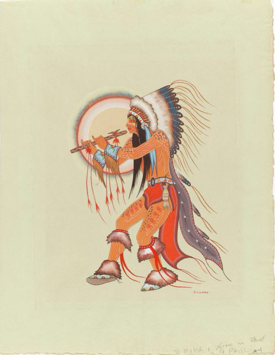 GilcreaseMuseum's tweet image. #RockYourMocsWeek is almost over! Celebrate by rocking your moccasins or enjoying art from our collection that features moccasins, like &quot;Flute Dancer&quot; by Woody Crumbo. bit.ly/2q9ycQT
