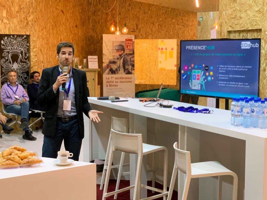 Petit zoom sur notre Pitch lors du Club des #Entrepreneurs 3.0 organisé par la <a href="/BanquePopSud/">Banque Populaire Sud</a> et <a href="/OpenTourismeLab/">Open Tourisme Lab</a> !
Restaurateurs, hébergeurs et prestataires d’activités touristiques, découvrez notre #innovation sur notre site et devenez Beta-testeurs ! 🚀 bit.ly/2CID6Hh