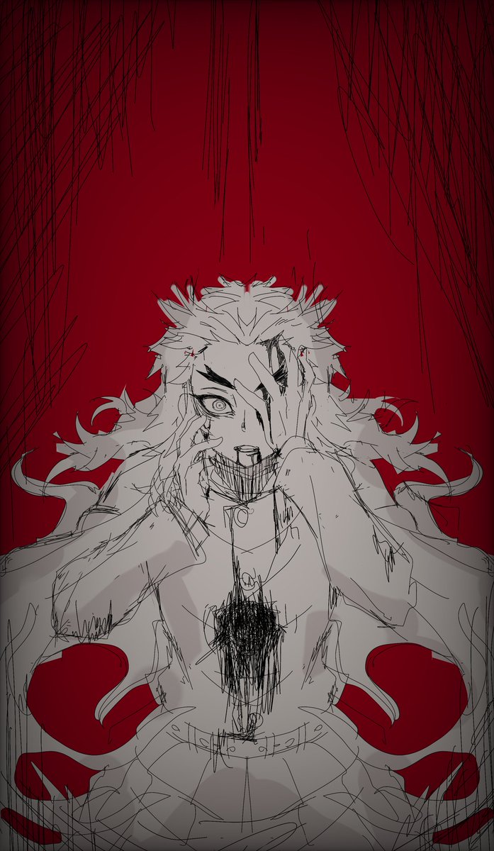 炭治郎 血でてる煉獄さん好きだなぁぁ不謹慎とかそゆ話しぢぁなくて推しが血だらけで怪我して 建前より本音は深い 鮎 煉獄杏寿郎尊いのイラスト
