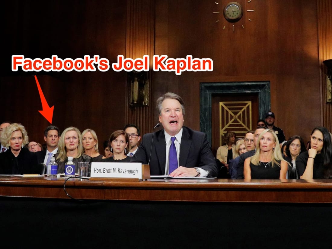 2. Last year, many Facebook employees were angry when a top Facebook executive, Joel Kaplan, showed up to support Kavanaugh Facebook attempted to control the damage & Kaplan apologizedNow, Facebook is sponsoring Kavanaugh's return to the public stage https://popular.info/p/facebook-fetes-kavanaugh