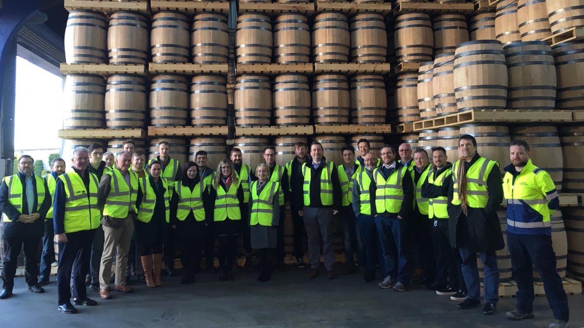 Staff from 16 companies and our guest speakers from <a href="/IrishWater/">Uisce Éireann - Irish Water</a> <a href="/Entirl/">Enterprise Ireland</a> &amp; <a href="/NvpEnergy/">NVP Energy</a> enjoying a tour of Great Northern Distillery in Dundalk, following this morning’s Knowledge Still workshop on water management.