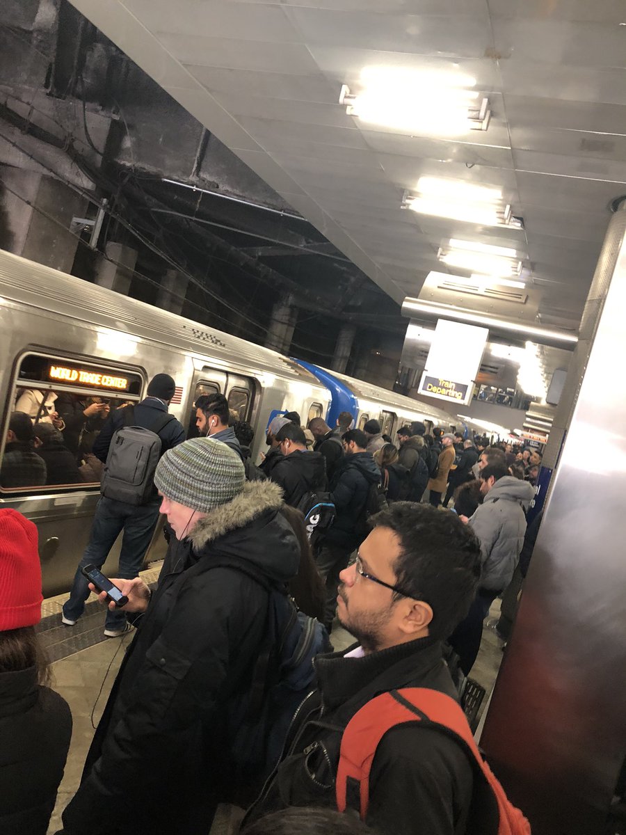 iwaslikemiliooo's tweet image. @IsThePATHRunnin on my now 50 minute commute from Harrison to JSQ, we now wait with a stalled empty train on the 33rd side, a full train to WTC that’s hasn’t moved in 10 min, and conflicting announcement over the loud speakers. @PATHTrain is killing it with everyone’s extra money
