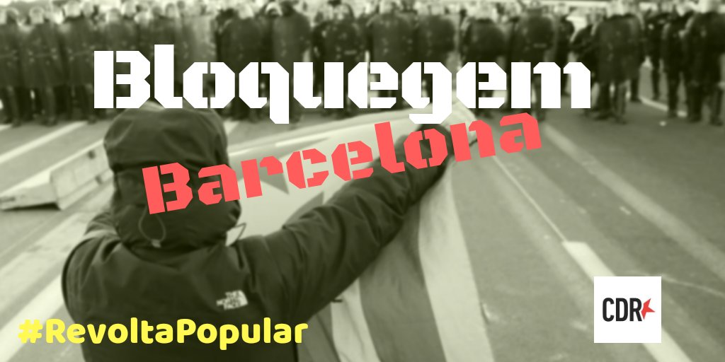 🔴CONVOCATÒRIA🔴

La desobediència és l’únic camí

🗓Avui
⏰19:30h
🚧 N-II (Av. Pi i Margall amb c/Ricart - Metro L2 Artigues/Sant Adrià)
🚧Gran Via / Padilla

⏰20:00h
🚧Meridiana
🚧Gran Via / Entença

⏰20:30h
🚧Plaça de Sants

📣Bloquegem Barcelona‼️✊🏼