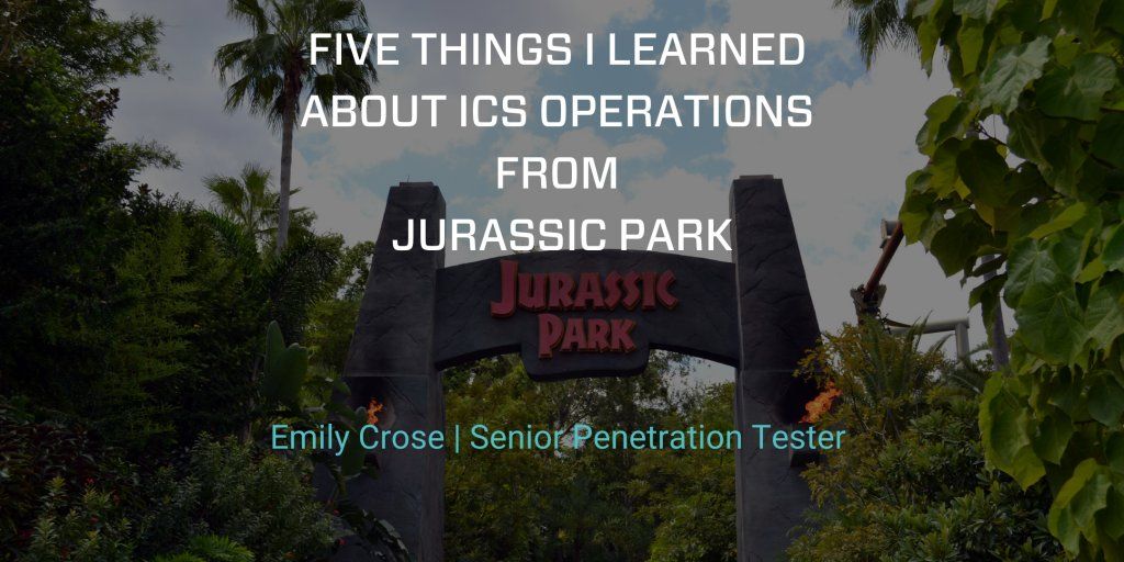 What can the movie Jurassic Park teach us about #ICS operations? Read our latest blog by Sr. Penetration Tester <a href="/hexadecim8/">Hexadecim8</a>: buff.ly/2CJ5V6r #ICScybersecurity #ICSoperations