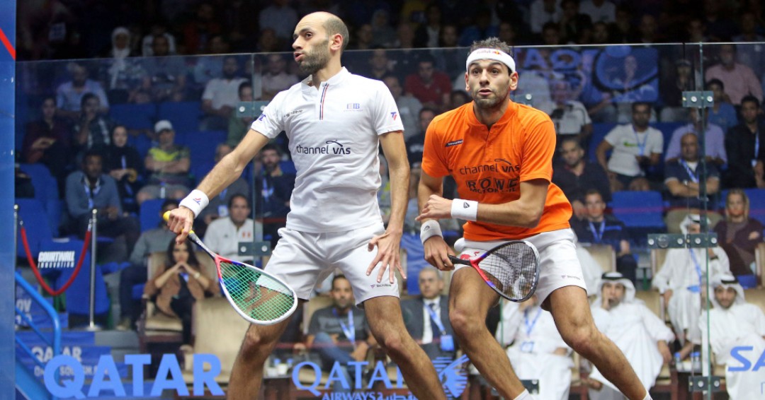 World no.10 #MarwanElShorbagy stuns older brother Mohamed to reach semi-finals of the 2019-20 PSA Men’s World Championship ✔️

(📷: @PSAWorldTour )

#PSAtour #PSAWorldTour #ElShorbagy #squash #squashsport #squashcourt #squashplayer #squashgame #squashplayers #racketsports