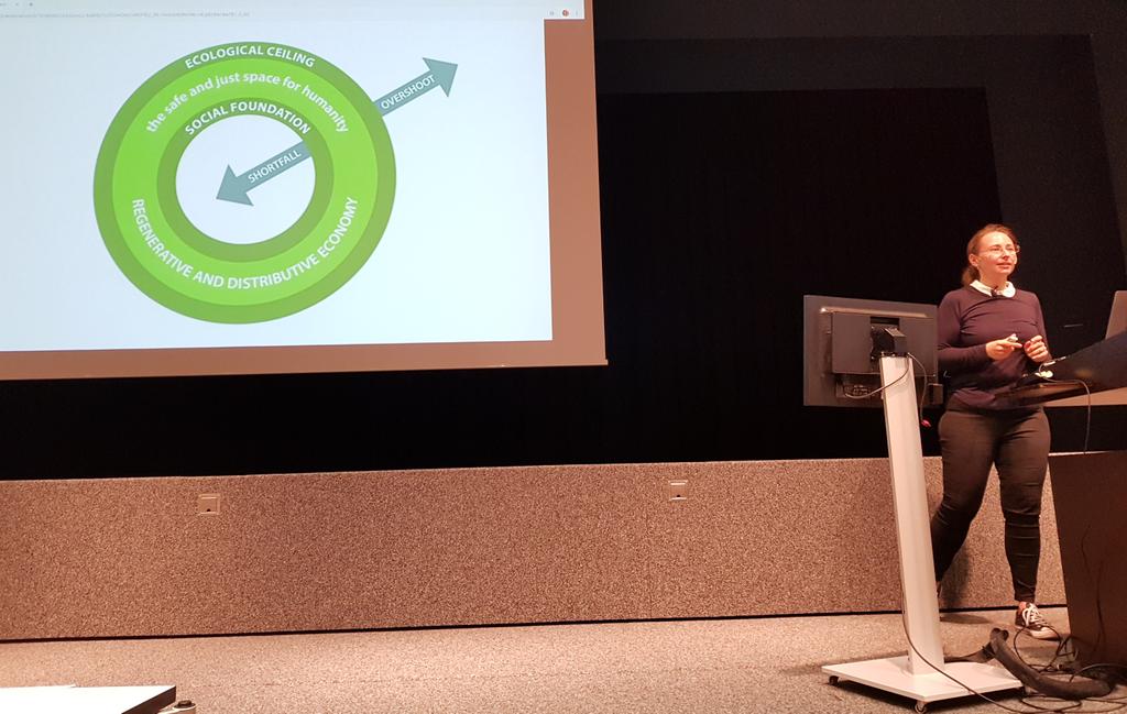 Appell von <a href="/cate_zh/">Cate Mackenzie</a>: Innerhalb des Donuts bleiben. Um als Gesellschaft wirklich zu wachsen, brauchen wir eine soziale Basis sowie ökologische Grenzen, innerhalb denen wir agieren.
#WUDCH2019 #wud2019 #WorldUsabilityDay2019