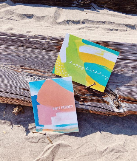 stationeryshow's tweet photo. As the weather is getting colder, #EvergreenSummerCo has the perfect cards to send a little bit of summer all year round. 🌴 #endlessummer #handpaintedcards # #greetingcards #stationerylove  #snailmailrevolution https://t.co/WtVNSsp25A