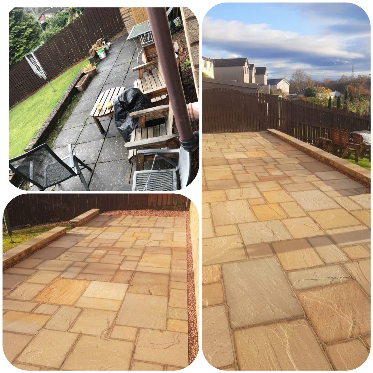 SDProjects's tweet image. How gorgeous does the Sahara Multi paving look in the beautiful autumn light?! Well done Team on this fantastic Patio area 😍If you would like a free no obligation quote, give us a wee bell on 0141 638 3335 or DM us 😁