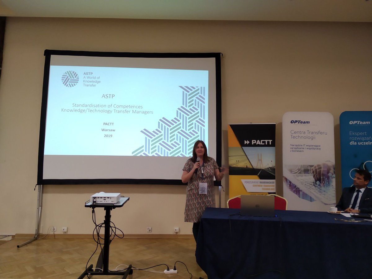 KrystianGurba's tweet photo. 2nd day of #PACTT conference and excellent speech from our guest from @astp4KT - Laura Macdonald. Hot topic of standarisation of competences in #knowledgetransfer. ASTP as leading professional association in Europe is our important partner. @Arlyta @AndrzejKurkiew2 @ZawadaKasia https://t.co/n1EZK2vS0L