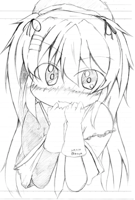 #艦これ版真剣お絵描き60分一本勝負_20191114
#艦これ版深夜の真剣お絵描き60分一本勝負 

村雨 