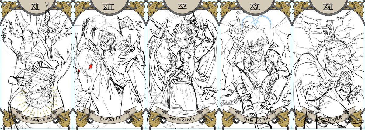 kadeart's tweet image. BNHA tarot major acana