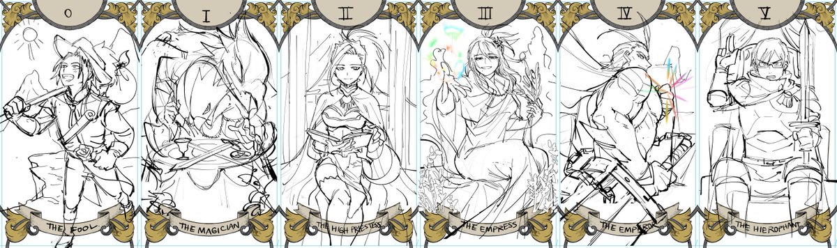 kadeart's tweet image. BNHA tarot major acana