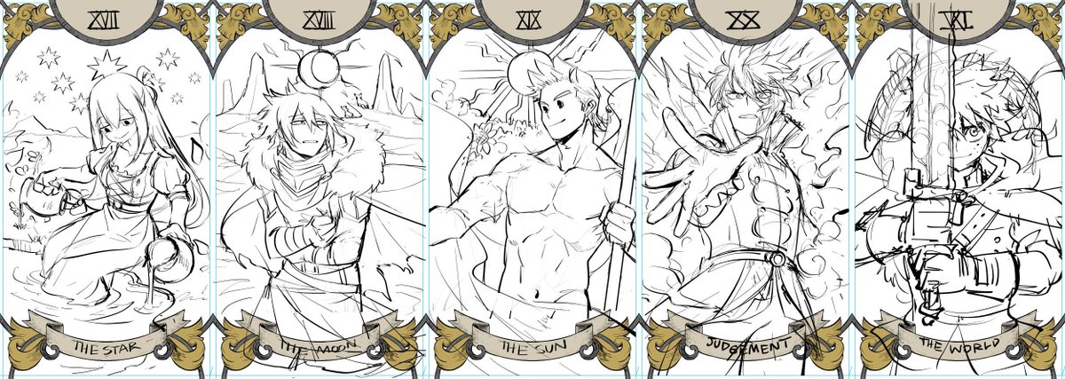 kadeart's tweet image. BNHA tarot major acana