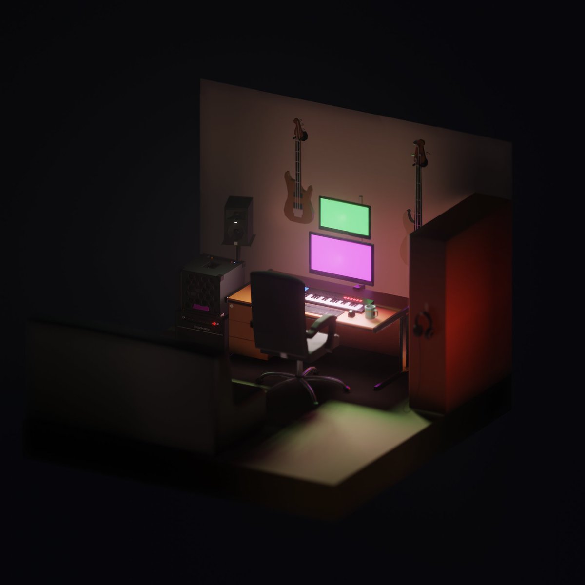 In the box, making music
#blenderart #blendereevee #blender3d