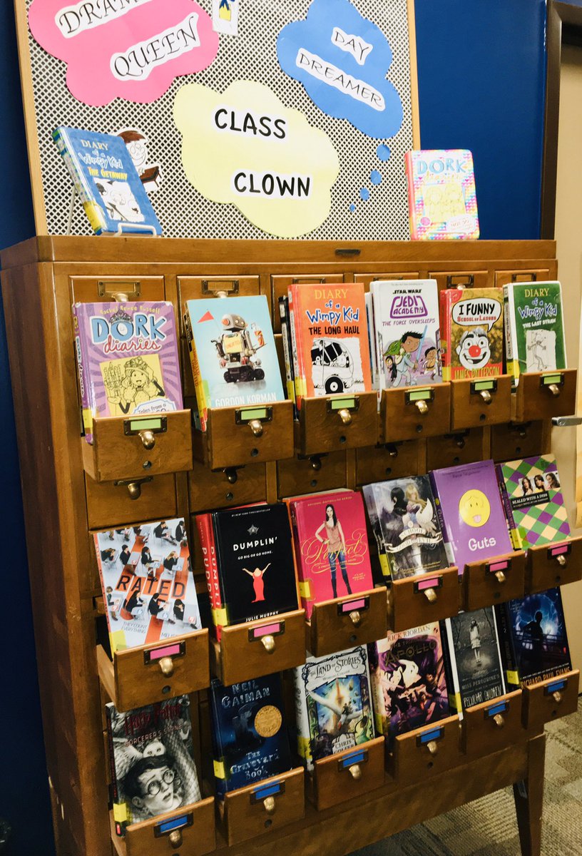 EHSCTElibrary's tweet image. Best use of card catalogue to date! #AASL19 #bookdisplays Thank you @KammererMiddle!