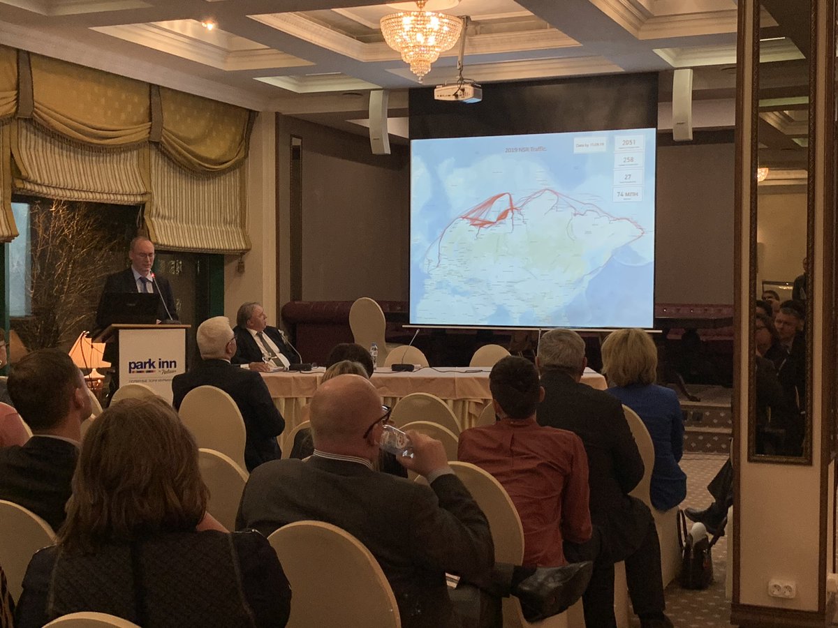 Interesting statistics of #northernsearoute shown in Norwegian-Russian Chamber of Commerce networking meeting in #Murmansk; 40 % growth compared to last year. Feeling that business activities are high on agenda between these countries - we should be also awake! #arctic #Lapland
