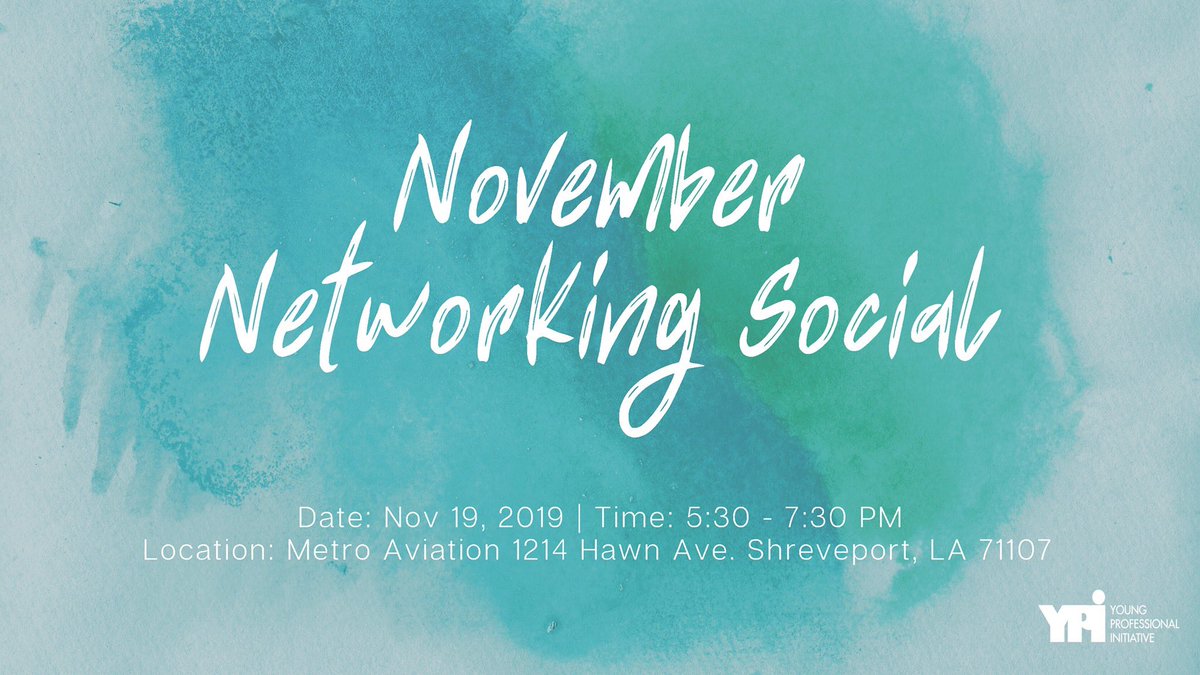 Our LAST Networking Social of 2019! 

To end the year we’re touring Metro Aviation over some delicious food from LeLouisiane Catering Company.   

#shreveport #youngprofessionals