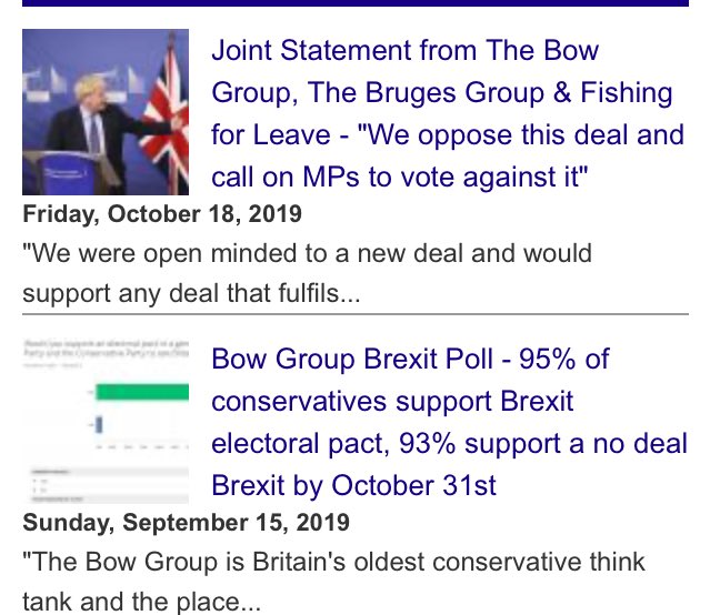 The Bow Group are also HUGELY pro-Brexit, Johnson & Trump.