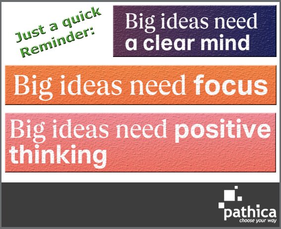 PathicaNet's tweet photo. Just a quick Reminder: ‘Big Ideas’ https://t.co/zAOH6FFVcO