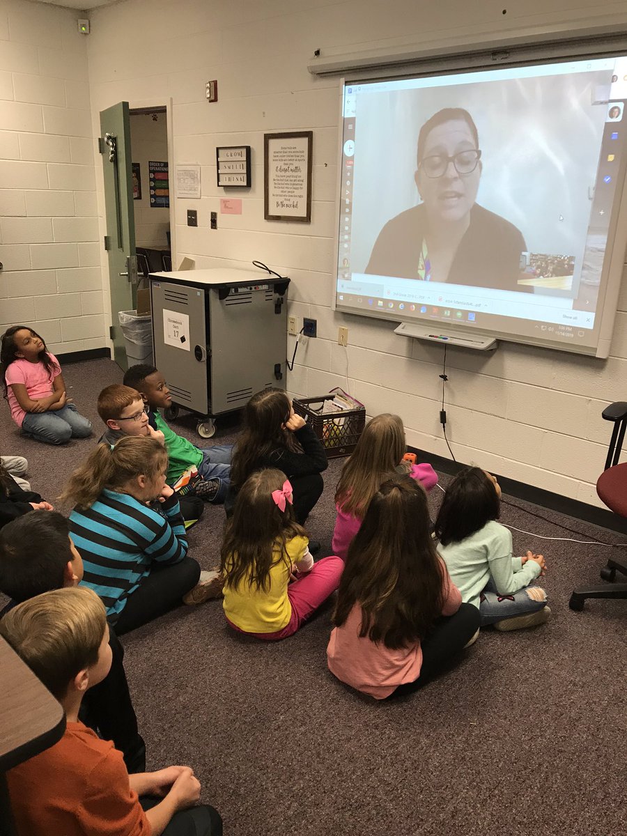 RRESfocus's tweet photo. Skype with a scientist.  #rr_bulldogs #Archaeology https://t.co/1MGCu2Q8bI