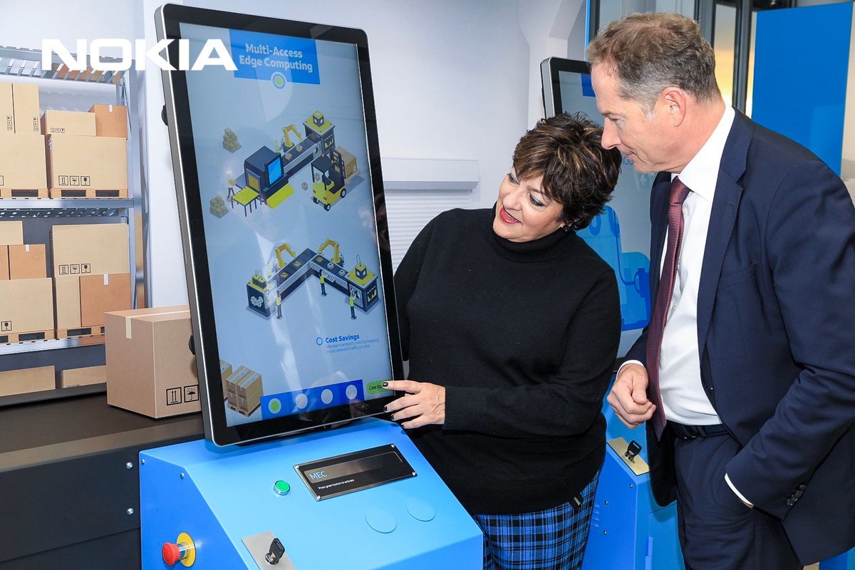 nokia's tweet photo. We launch IoT Innovation Studio in Germany with @ATT. This new collaboration space will help solve business problems with #IoT solutions, foster a European ecosystem, and inspire #innovation. https://t.co/qcI6CWKbWz #5G https://t.co/4cRBgBIP61