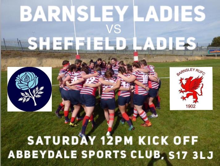 📅BOOK US IN📅
.
This Saturday brings a Yorkshire Derby away at Sheffield. It’s a 12pm kick off so make sure you have a big breakfast!!

We can always count on Sheffield to give us a good game so it’s one not to miss!!

#BarnsleyLadies #YorkshireDerby #RugbyDerby