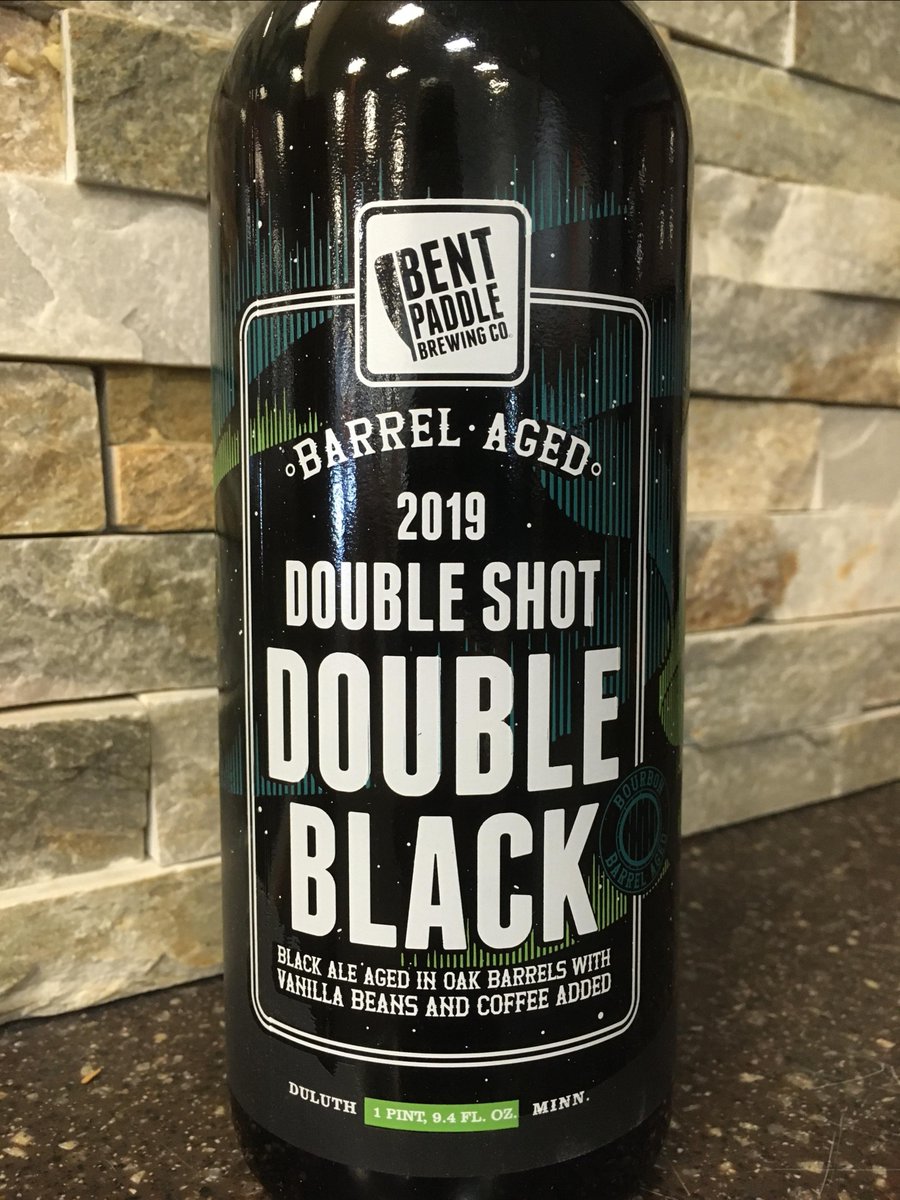 Back this year again is the Bent Paddle Brewing Co. Double Shot Double Black. A black ale aged in oak barrels with vanilla beans and coffee added.