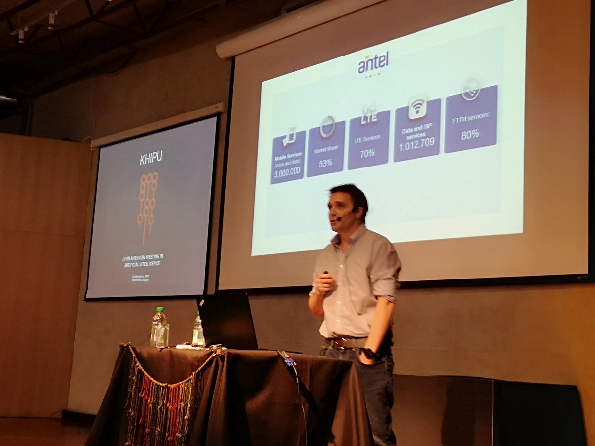AntelDeTodos's tweet photo. Estamos muy orgullosos de apoyar el @Khipu_AI con la mejor conexión para que el evento se lleve a cabo de la mejor manera. En representación de Antel @pablo_pignataro y @sebalaborde nos dan una charla sobre "Big Data &amp; AI". Seguí la transmisión en vivo 👉🏼 https://t.co/B4Z7vN9pDx https://t.co/LImUkXBcCX