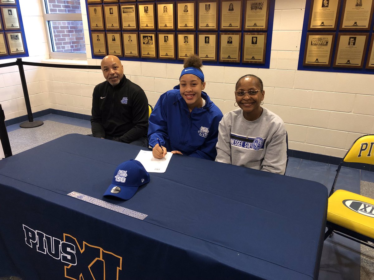 PiusXIHigh's tweet photo. Congratulations to Jada Spence for signing her National Letter of Intent to play basketball at Tennessee State University. We are so proud of you Jada! #GoLadyPopes #GoTigers https://t.co/25WaYEfyw7