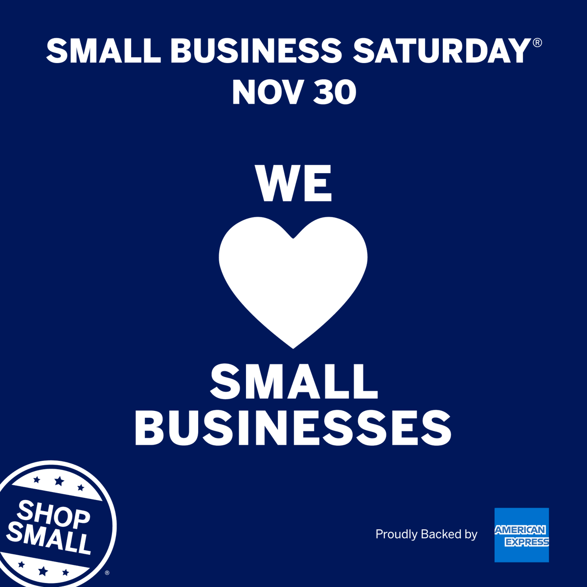 WBENCLive's tweet photo. Nov 30 is #SmallBizSat! Join us, together with Amex, and celebrate small businesses everywhere. #ShopSmall and support the places you love. https://t.co/s22uuNtbdj
.
#smallbiz #WBENC #WBENCnetwork #actintentionally #womenowned #BuyWomenOwned https://t.co/iIRnTbpzNA