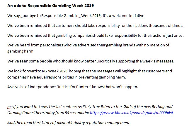 gondorffhenry's tweet photo. @TimMillerTweets @GamRegGB @GamCare @BeGambleAware @GambleWithLives @carolynharris24 @ronniecowan @lydrorschach @wrobinson101 @BBCRadio4 @ConceptWin @SenetGroup @RGWeek19 #RGWeek19 https://t.co/7OIdiQOmMi https://t.co/1oGMvWTbhB