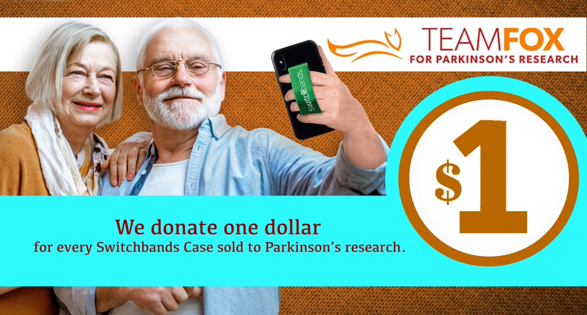switchbands's tweet image. At Switchbands we believe in blending fundraising and community service that’s why for every Switchbands case you buy we donate one dollar to Parkinson’s research.  #switchbands, #parkinsons, #community, #teamfox, #phonecaseforseniors, #phonecasedisability
