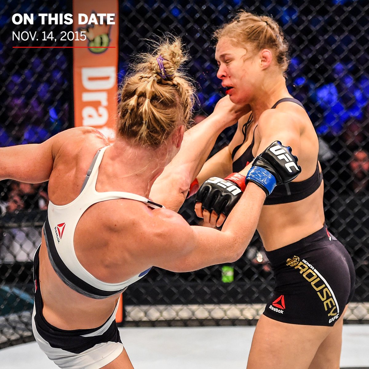 espnmma's tweet photo. Four years ago today, Holly Holm halted Ronda Rousey's reign... https://t.co/iAFtvEvViR