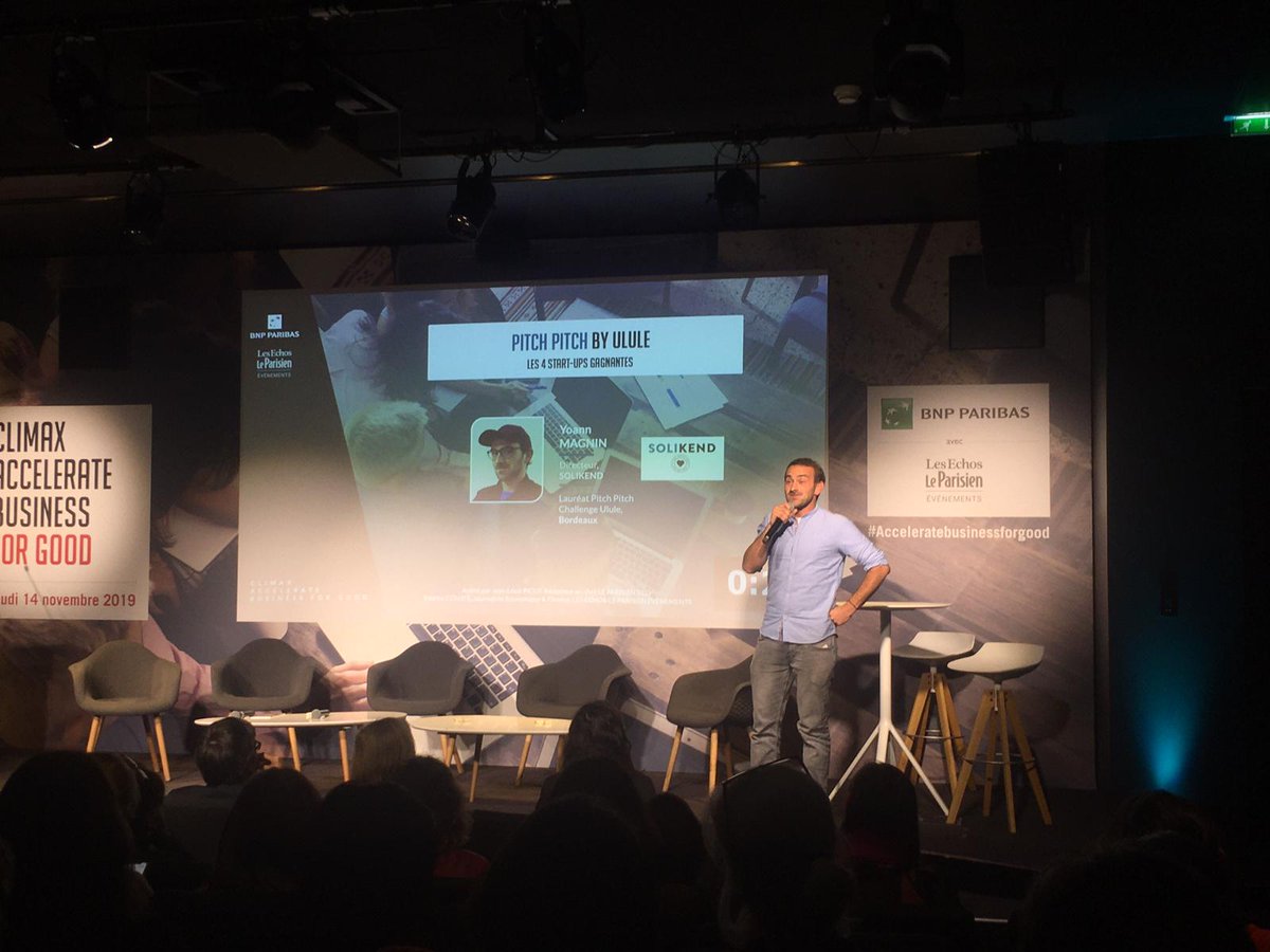 <a href="/ululeFR/">Ulule FR</a> <a href="/ludocare/">LUDOCARE</a> #Acceleratebusinessforgood | #PitchPitch <a href="/ululeFR/">Ulule FR</a>

"Notre impact est simple et efficace : réserver son hôtel au profit des associations. Une petite goutte d'eau pour l'hôtellerie représente un grand geste pour le monde associatif !"

<a href="/Yoann_Magnin/">Solikend</a>, Directeur, Solikend