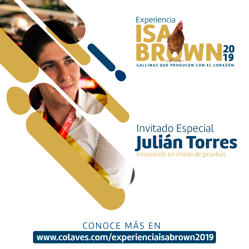 colavescol's tweet photo. Este año en nuestra Experiencia #IsaBrown Julián Torres, compartirá con nosotros  estrategias para hacer efectivas ideas en negocios.

👉Haz parte tú también, inscríbete en https://t.co/jxSoCx1QF8

#TrabajamosConElCorazón #IsaBrown #Zootecnista #Avicultura #Granjas #Colombia https://t.co/QXhJURRX78