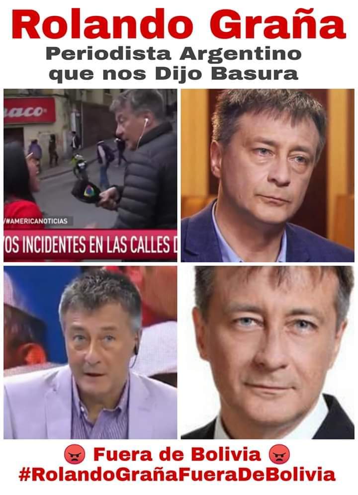 karen_uruchi's tweet photo. Este hombre no tiene ética ni moral... llamo basura a una periodista boliviana que le exigió que muestre la verdad de lo que está pasando. https://t.co/YBMO3ydKO8