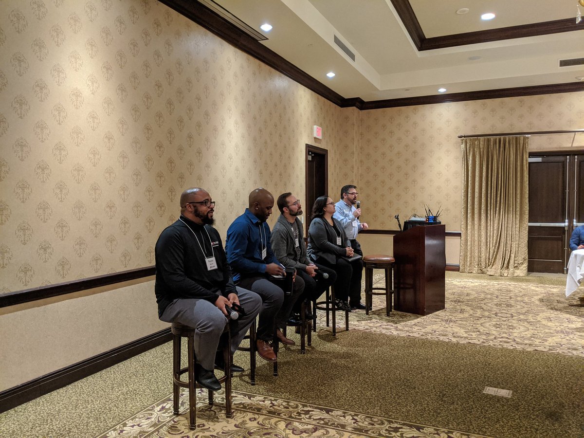 katypettersen's tweet image. Kicking off the @WisTechColleges Marketing and Recruitment meetings with some Diversity, Equity and Inclusion representatives from @lakeshoretech, @FoxValleyTech, @NWTC with @trujillob10 from @WITechSystem moderating.