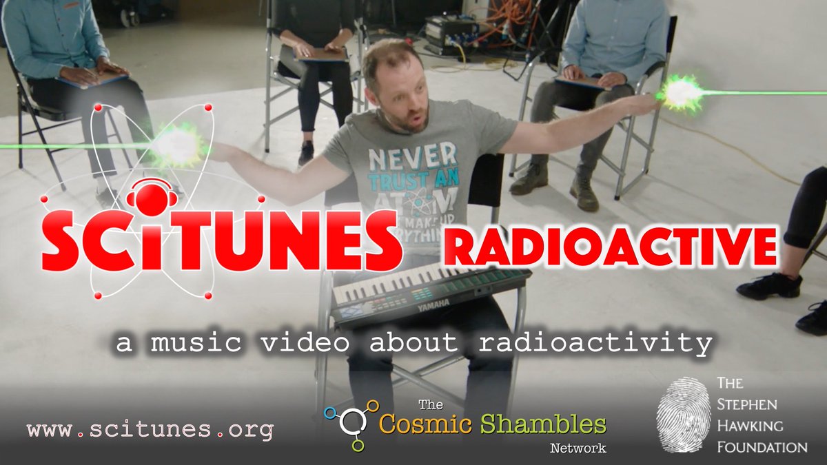 SciTunesUK's tweet photo. Have you seen our new music video?!? 🎶 Radioactive, written by @jonnyberliner produced by @cosmicshambles for @HawkingFound can help with the teaching and learning of radioactivity. #chatphysics #singingscience
https://t.co/nqYV9hgvNt https://t.co/PrSuITPQC4