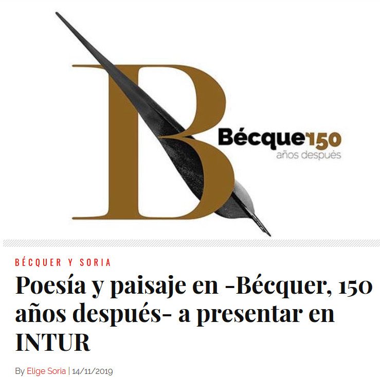 soriaymas's tweet photo. https://t.co/SzgsYlyi78 - El @Ayto_Soria prepara rutas turístico-culturales en torno a #Becquer150 y lo lleva a #Intur2019 - post #eligeSoria https://t.co/QI8UGeADXB