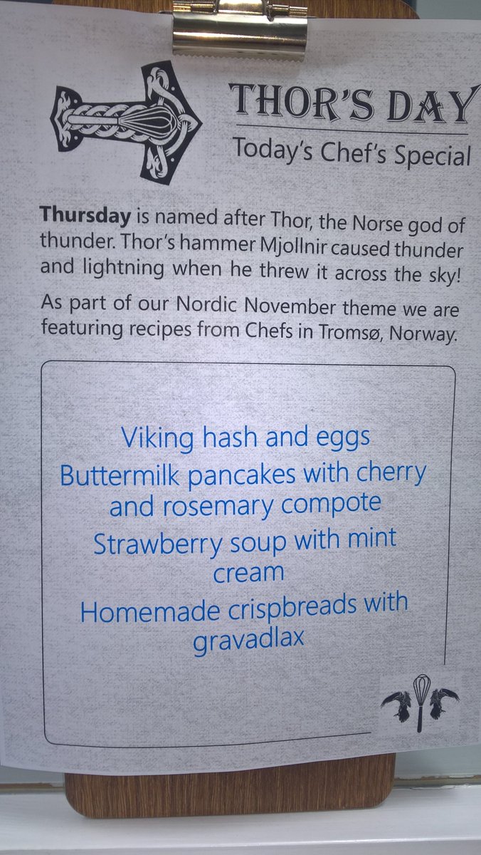 Our girls in <a href="/SG_AWest/">Sherborne Girls Aldhelmsted West</a> enjoyed a Nordic treat this morning. The girls had a Viking breakfast as part of our Nordic November theme particularly enjoying the strawberry soup!! Thanks <a href="/ChartwellsIndSG/">Chartwells Independent</a>