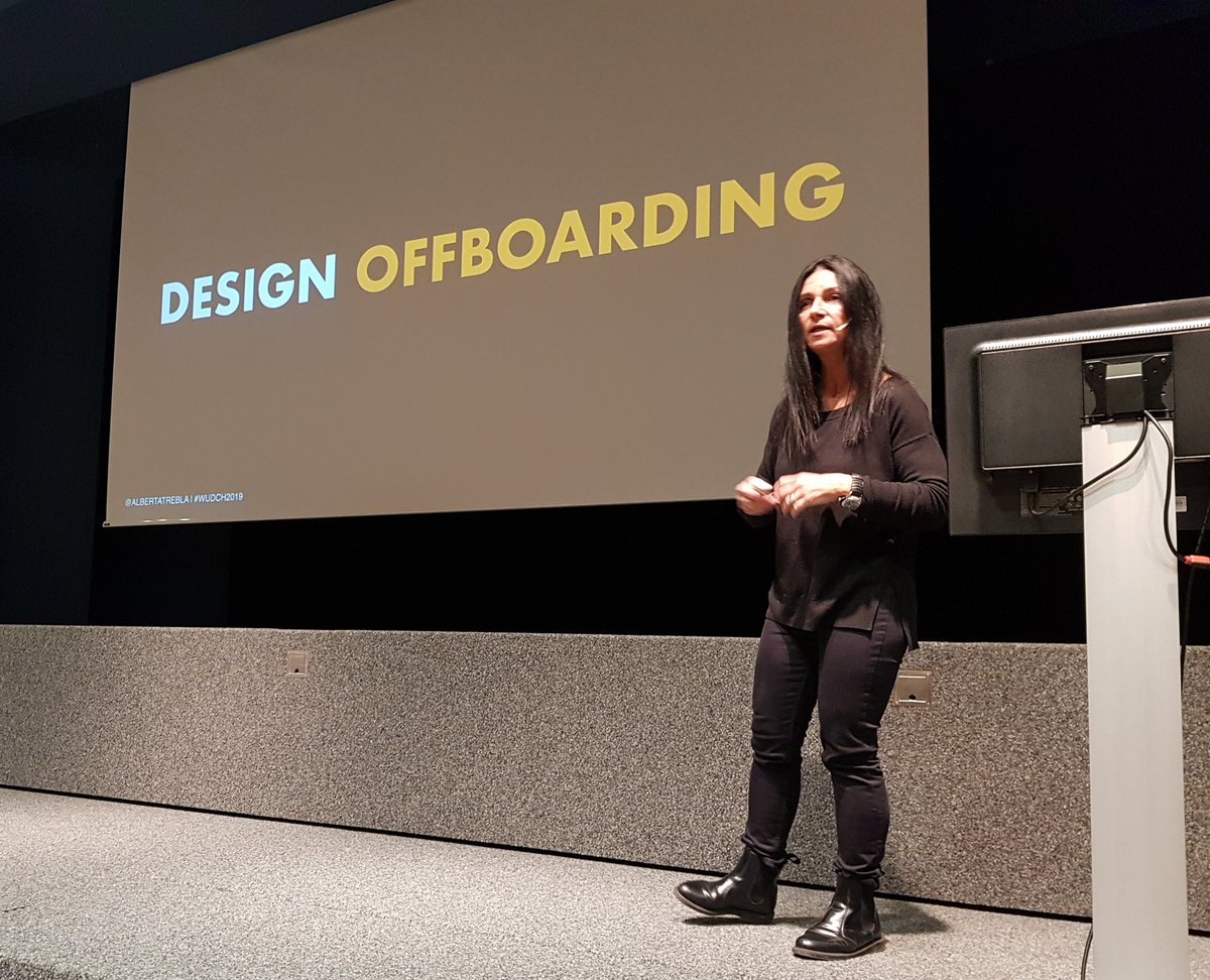 "Design the End" - Wir sollten uns als Designer nicht nur ums Onboarding, sondern genauso ums Offboarding von Produkten und  Dienstleistungen kümmern. 

#WUDCH2019 #WUD2019 #WorldUsabilityDay2019