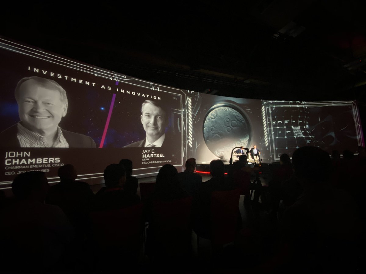 Scott_Armstrong's tweet photo. @SparkCognition is kicking off TimeMachine 2019 by interviewing @JohnTChambers formerly of @Cisco. He’s offering insight around how to build a great culture at your company and how you need to lead market transitions to survive. https://t.co/AU0usyFBFg